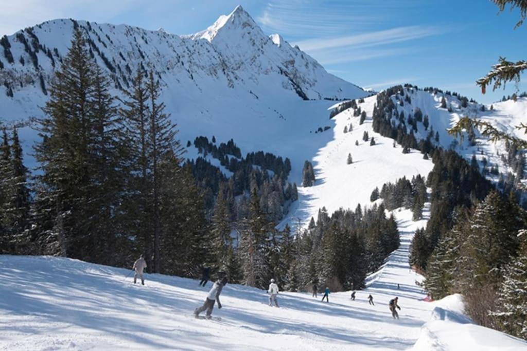 Dans Residence Neuve Le Snow Roc Sur Les Pistes, Grand Studio Cosy 5 Pers Avec Terrasse Panoramique, Sauna, Wifi Saint-Jean-d'Aulps Ngoại thất bức ảnh
