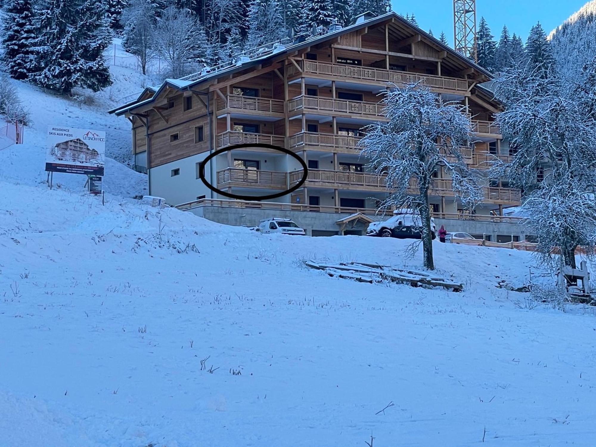 Dans Residence Neuve Le Snow Roc Sur Les Pistes, Grand Studio Cosy 5 Pers Avec Terrasse Panoramique, Sauna, Wifi Saint-Jean-d'Aulps Ngoại thất bức ảnh