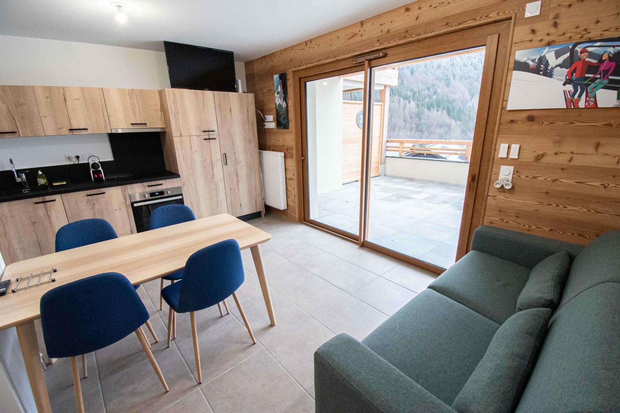 Dans Residence Neuve Le Snow Roc Sur Les Pistes, Grand Studio Cosy 5 Pers Avec Terrasse Panoramique, Sauna, Wifi Saint-Jean-d'Aulps Ngoại thất bức ảnh