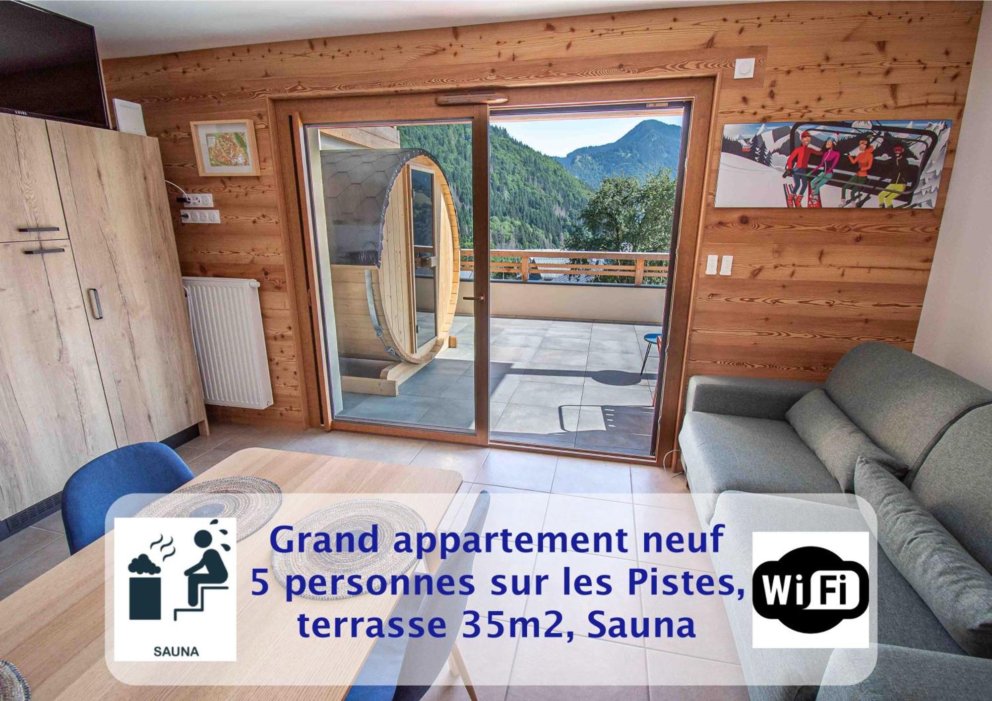 Dans Residence Neuve Le Snow Roc Sur Les Pistes, Grand Studio Cosy 5 Pers Avec Terrasse Panoramique, Sauna, Wifi Saint-Jean-d'Aulps Ngoại thất bức ảnh